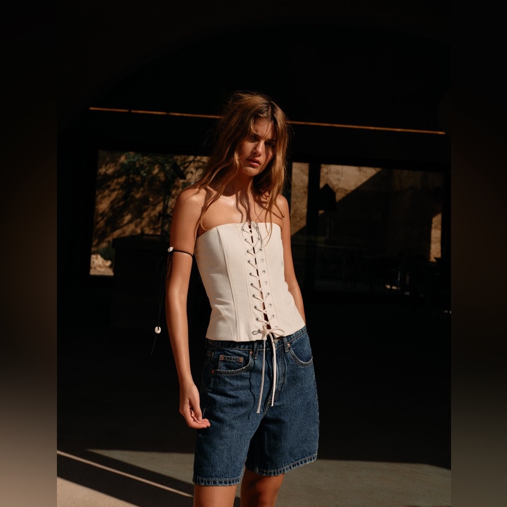 Zara trench gabardine corset top - Picture 6 of 16